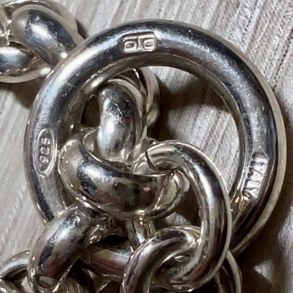 Designer Signed OTC Sterling Silver 6mm Rolo Chain Toggle Bracelet, 7.5”, 12g - Picture 3 of 4